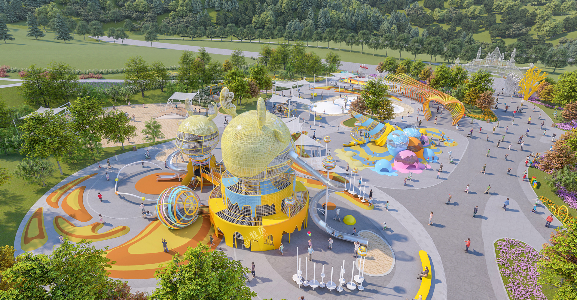 儿童乐园设计,制造领跑者 体验式户外创意儿童游乐场